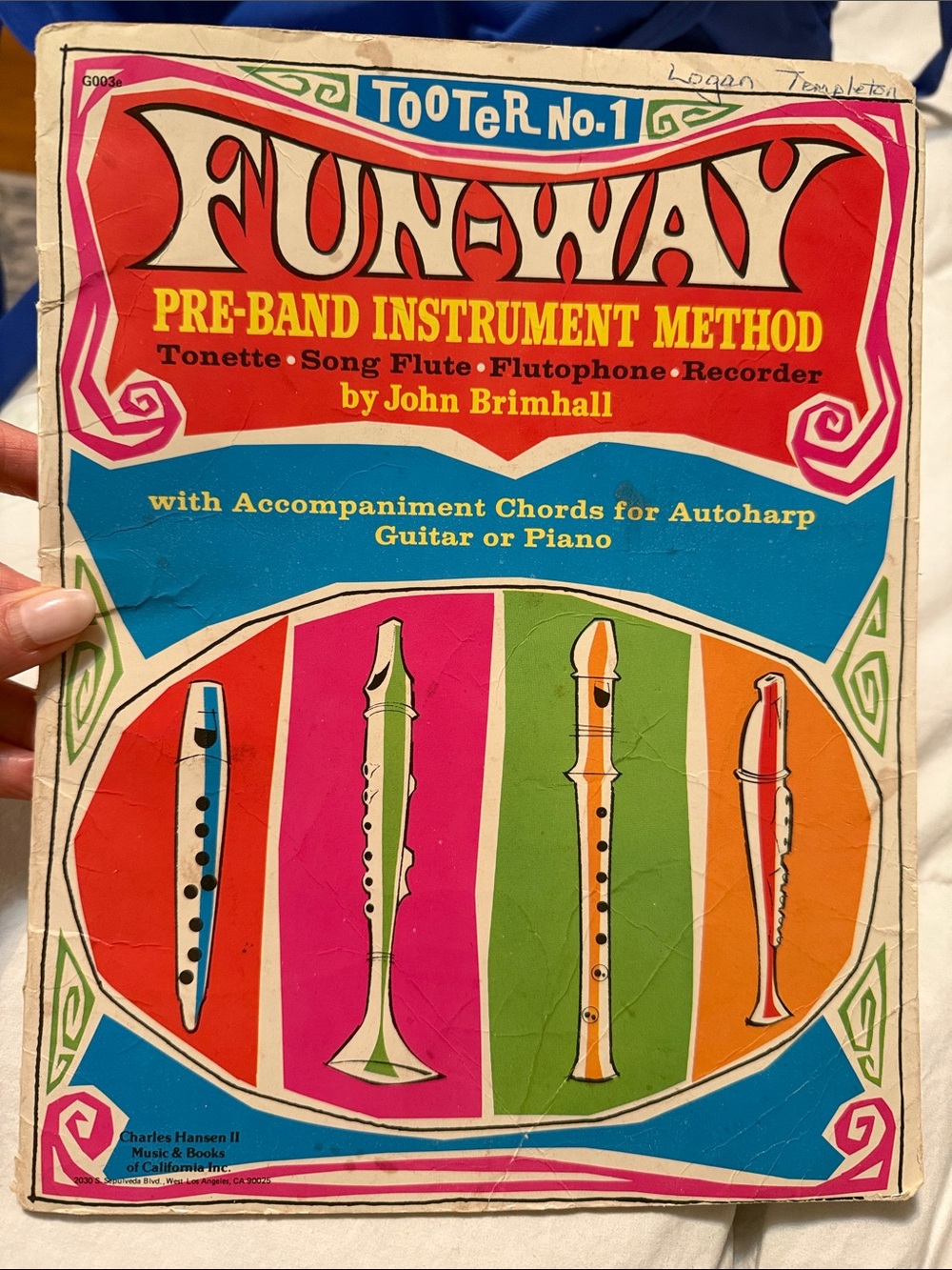 Funway Pre-Band Instrument Method by John Brimhall - Colorful Cover